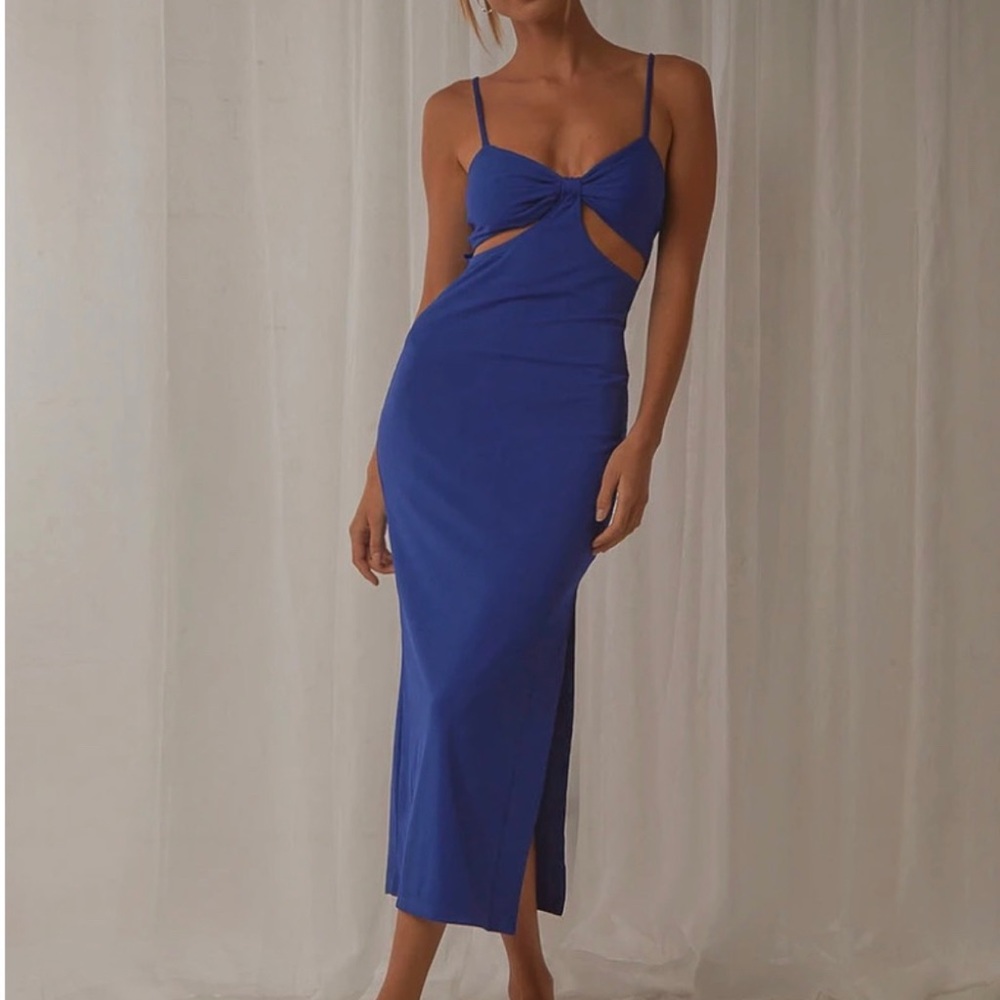 Cobalt Blue dress with cutouts